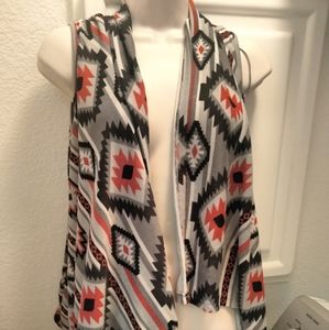 Women's sleeveless open front vest